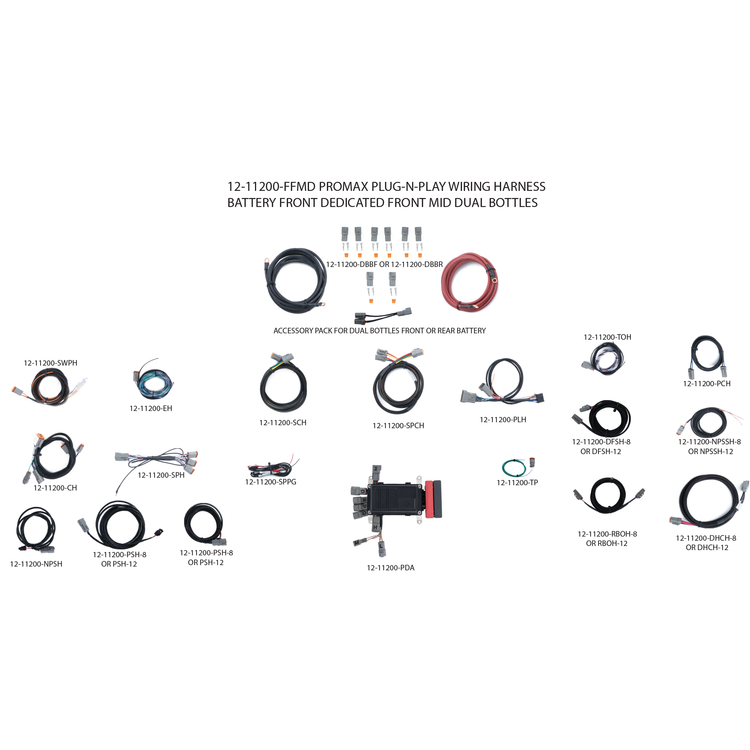 ProMax Plug-N-Play Wiring Harness - Battery Front � Dedicated Front � Mid Bottle Location � Dual Bottles