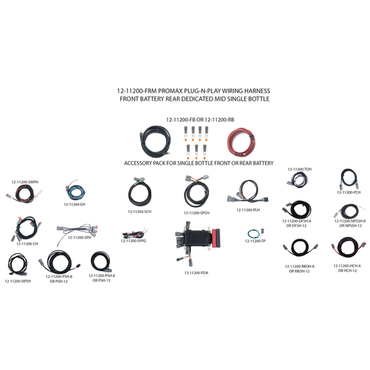 ProMax Plug-N-Play Wiring Harness - Battery Front � Dedicated Rear � Mid Bottle Location