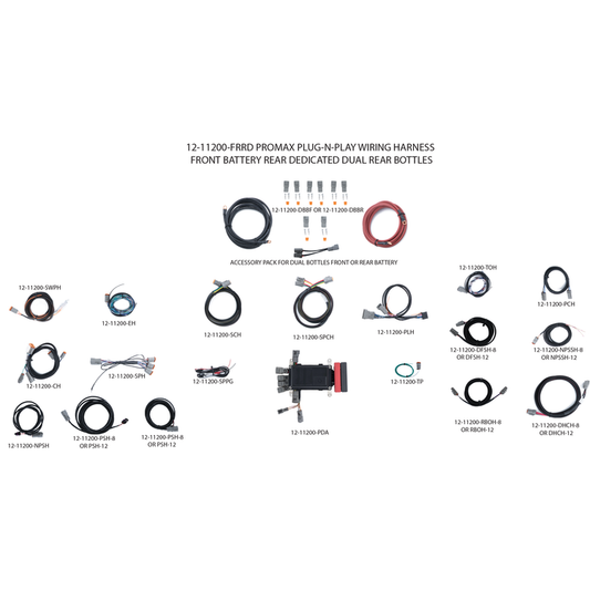 ProMax Plug-N-Play Wiring Harness - Battery Front � Dedicated Rear - Rear Bottle Location � Dual Bottles