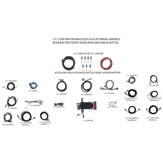 ProMax Plug-N-Play Wiring Harness - Battery Rear � Dedicated Front � Mid Bottle Location