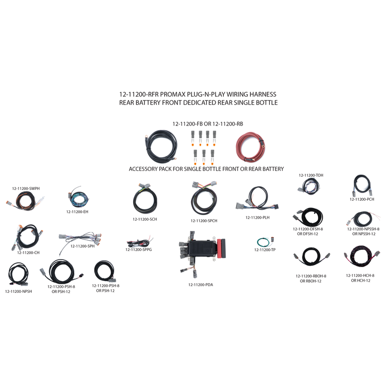 ProMax Plug-N-Play Wiring Harness - Battery Rear � Dedicated Front- Rear Bottle Location