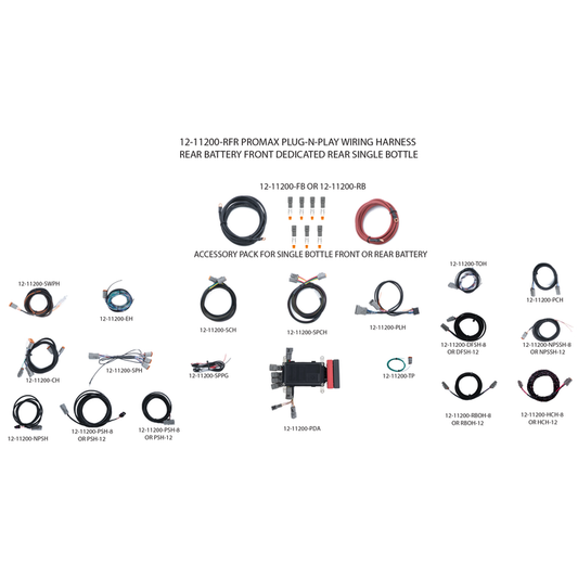 ProMax Plug-N-Play Wiring Harness - Battery Rear � Dedicated Front- Rear Bottle Location