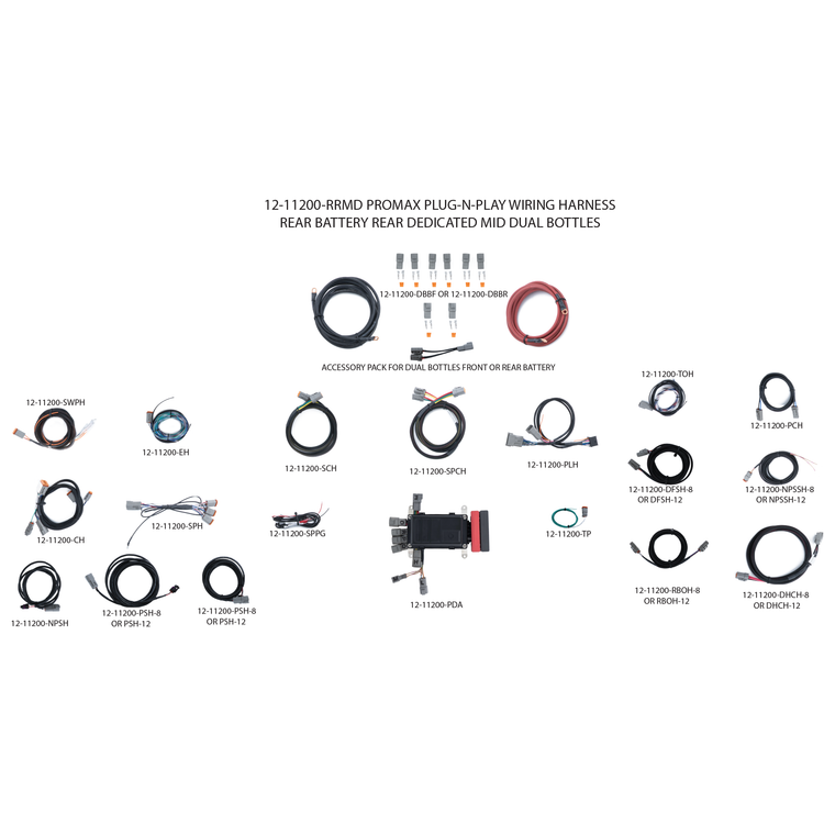 ProMax Plug-N-Play Wiring Harness - Battery Rear � Dedicated Rear � Mid Bottle Location � Dual Bottles