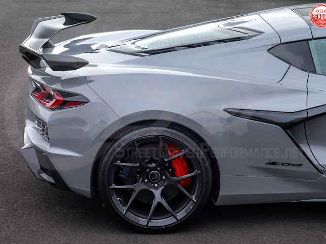 2023-Present Chevrolet Corvette C8 Z06 & E-Ray | Z06 GM Factory Style CARBON FIBER Rear High Wing Spoiler W/ Z07 Performance Package
