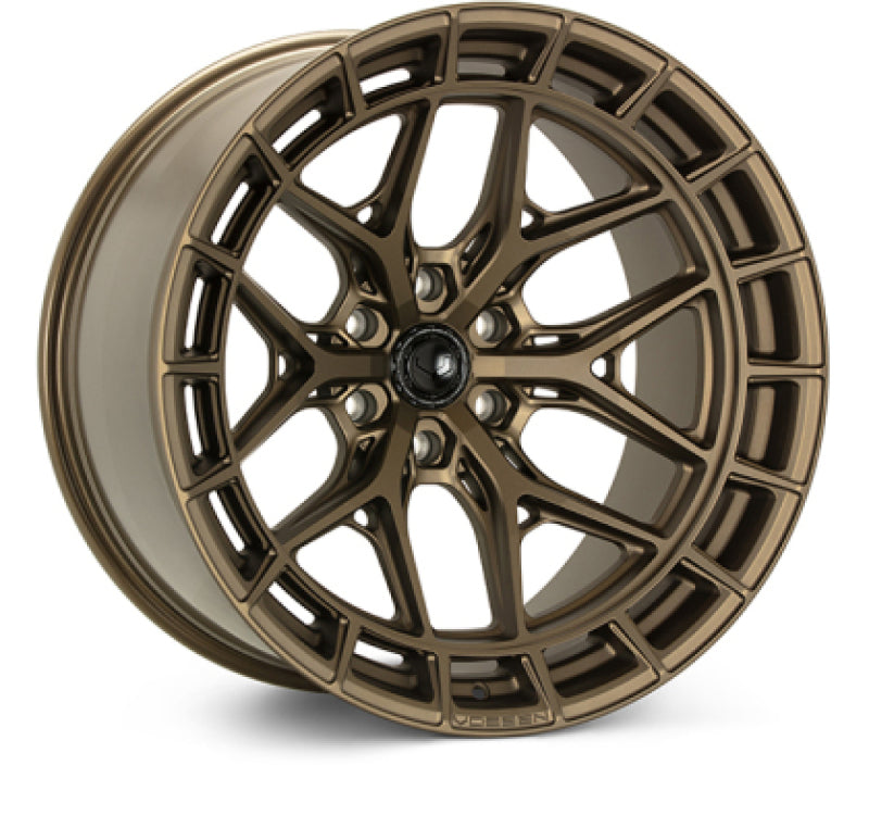 Vossen HFX-1 18x9 forged wheel in Terra Bronze with 8x180 bolt pattern and ET0, featuring a deep face design.