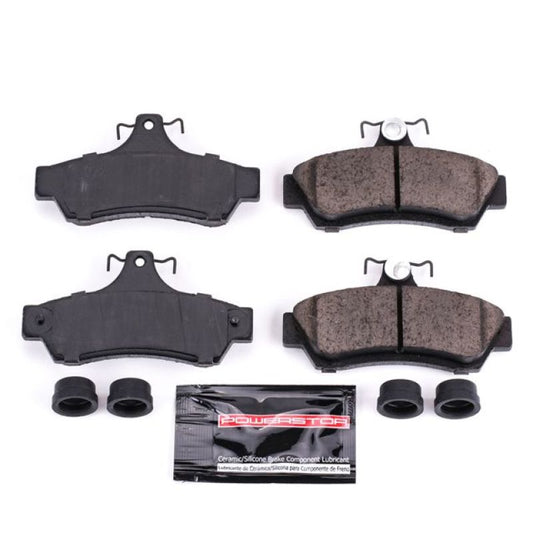 PowerStop Z23 Evolution Sport rear brake pads for 2004-2006 Pontiac GTO, showing brake pad set with hardware components.
