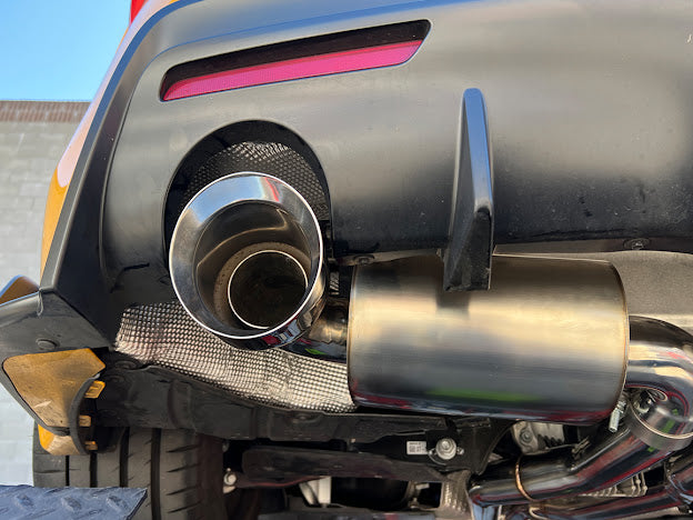 2020-PRESENT TOYOTA GR SUPRA A90 A91 | NON RESONATED CAT BACK EXHAUST WITH BURNT BLUE TIPS