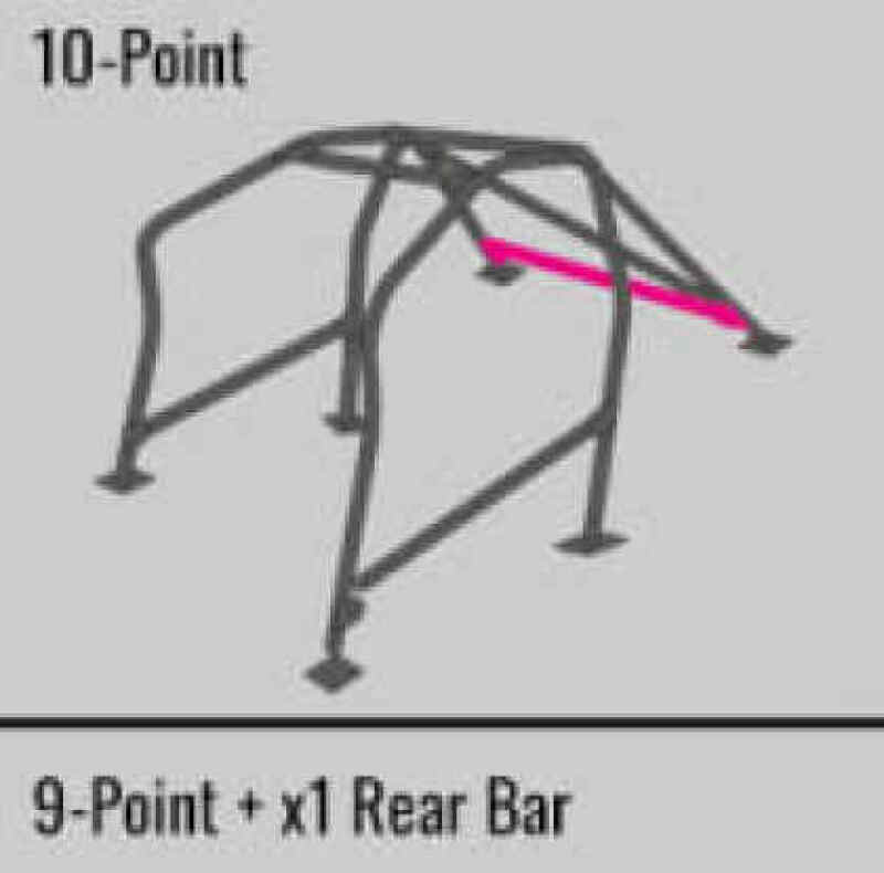 Cusco steel roll cage for Toyota AE86 with sunroof, 2-pass 10-point dash-through safety roll cage installed inside the car.