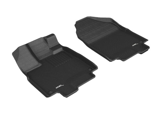 Black 3D MAXpider 2018-2020 Honda Odyssey Kagu first row rubber floor mat showing textured surface and custom fit design.