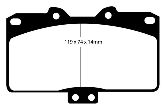 EBC Redstuff front brake pads for Dodge Stealth 3.0 4WD, high-performance brake pads with red friction material
