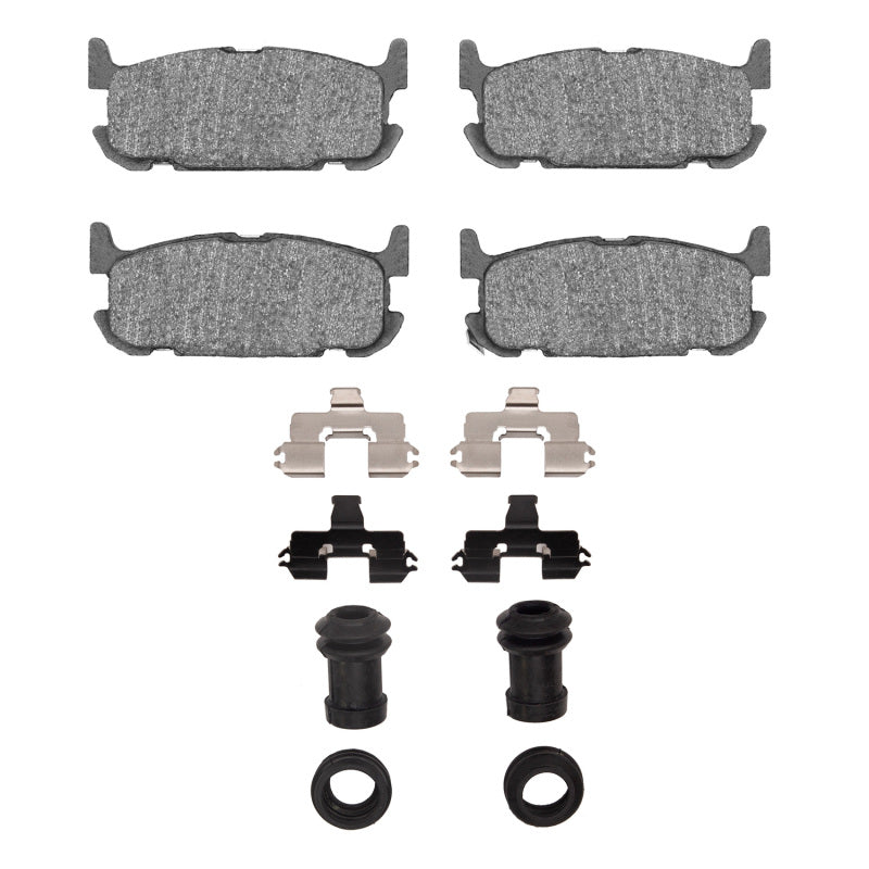 R1 Concepts Mazda Miata rear ceramic brake pads and hardware kit, OE style, designed for R1 01-05 Mazda Miata models.