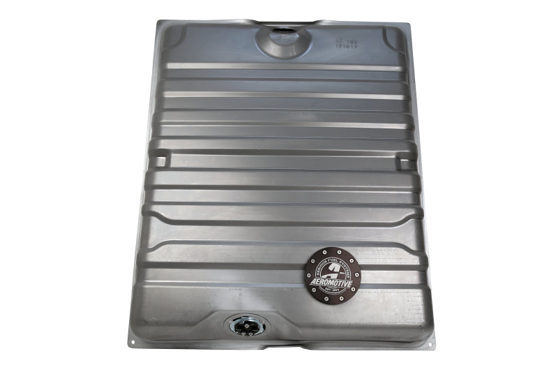 Aeromotive 64-65 Dodge Polara 340 Stealth Gen 2 fuel tank showing sleek metallic finish and mounting features.