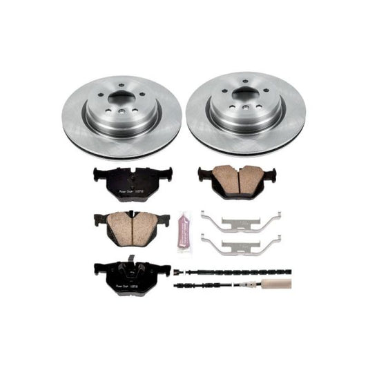 PowerStop rear brake kit for BMW 335i (2011-2013) with OE style brake components, shown in the image.