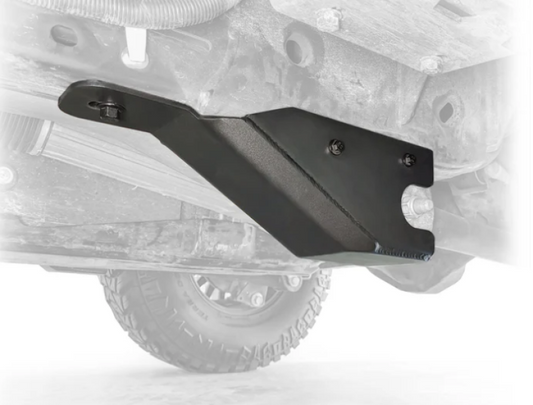 TURN Offroad rear lower link skid plates for 2021+ Ford Bronco 4-door frames, durable off-road protection for vehicle underside.