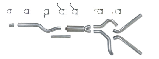 Diamond Eye Performance catback exhaust system for Chevy/GMC 6.6L 2500/3500 trucks, dual al chamber, 2006-2007.5 model fit.