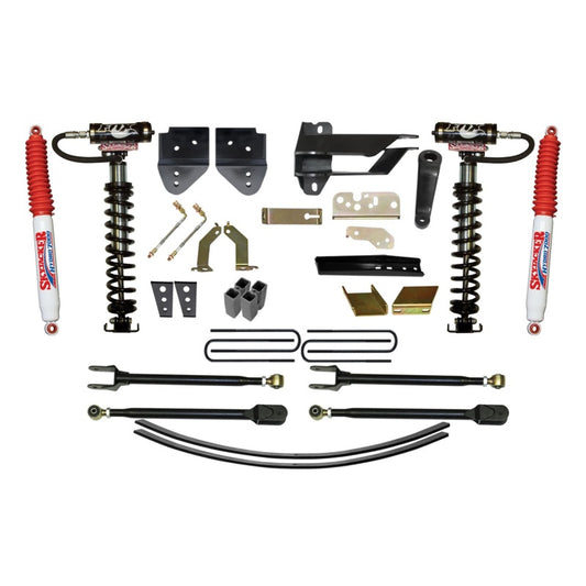 Skyjacker 8.5-inch coilover lift kit for 2017 Ford F250 and F350 4WD trucks, showing the coilover suspension components