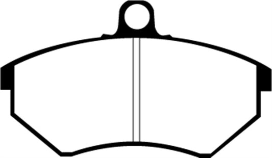 EBC Greenstuff front brake pads for Volkswagen Cabriolet 1.8, high-performance brake pads with green friction material.