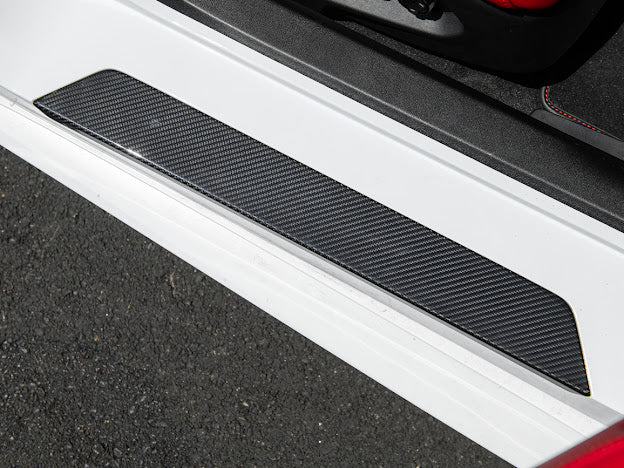 2020-UP CORVETTE C8 | CARBON FIBER SIDE DOOR SILL PLATE STRIP COVERS PANELS