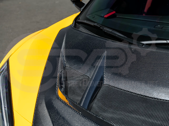 *IMPERFECTION / DISCOUNTED* 2020+ Corvette C8 | ZR1 Style Replica CARBON FIBER Front Hood