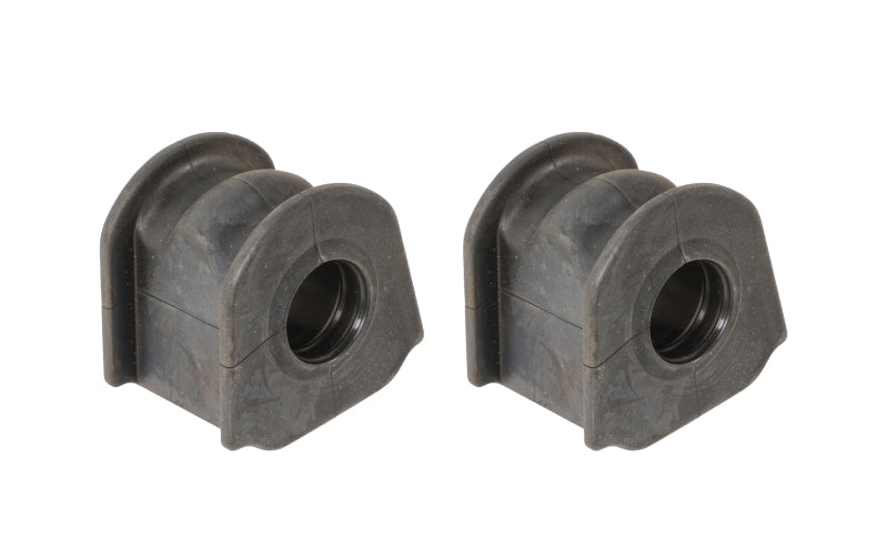 Moog Subaru Legacy 2010-2012 sway bar stabilizer bar bushing kit installed on front to frame for vehicle stability.
