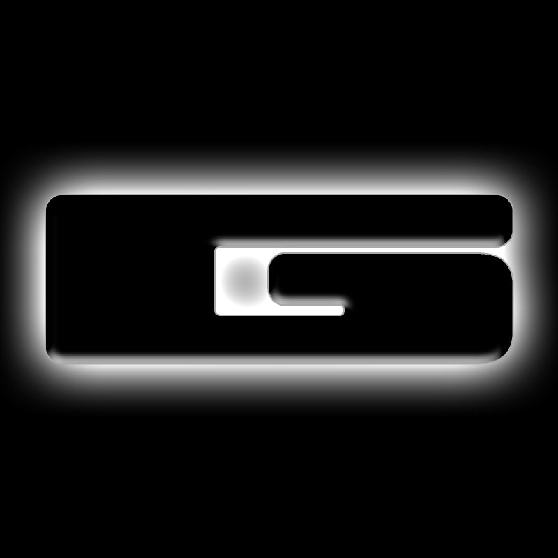 ORACLE Lighting Universal Illuminated LED Letter Badges - Matte Blk Surface Finish - G