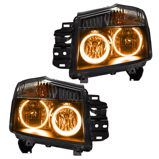 Oracle Lighting Nissan Titan 2008-2015 ColorSHIFT SMD headlight with BC1 controller, showcasing the LED headlight assembly.
