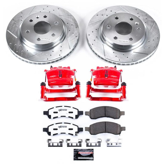 PowerStop Z36 brake kit for 2007-2010 Saturn Outlook front performance brake system with truck and tow upgrade components.