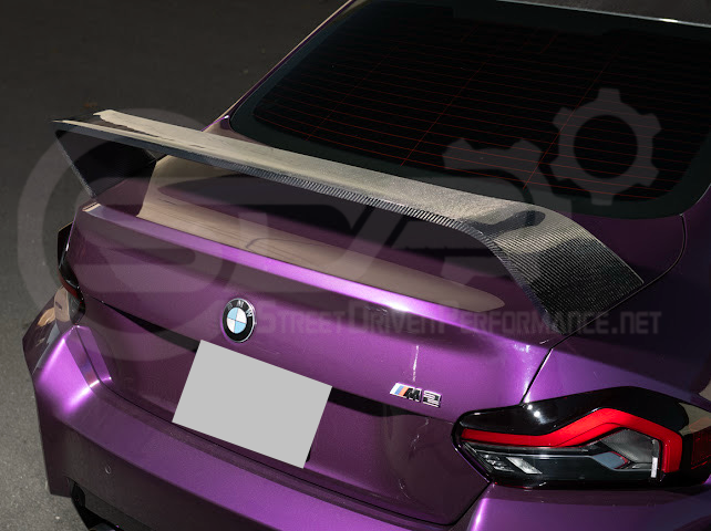 2023-UP BMW G87 M2 | M PERFORMANCE STYLE CARBON FIBER REAR HIGH WING SPOILER