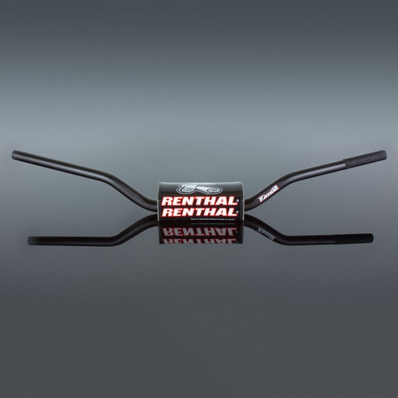 Renthal McGrath Fatbar handlebars in black for KTM SX and Suzuki MX/enduro bikes, featuring durable handlebar design.