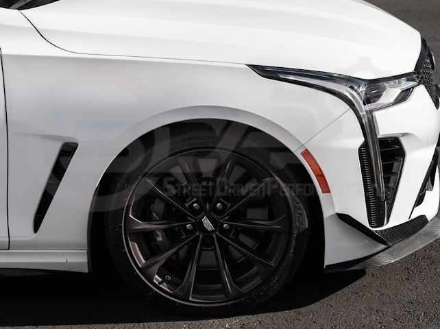 2020-UP CADILLAC CT4 BLACK WING | CARBON FIBER FRONT BUMPER CANARDS