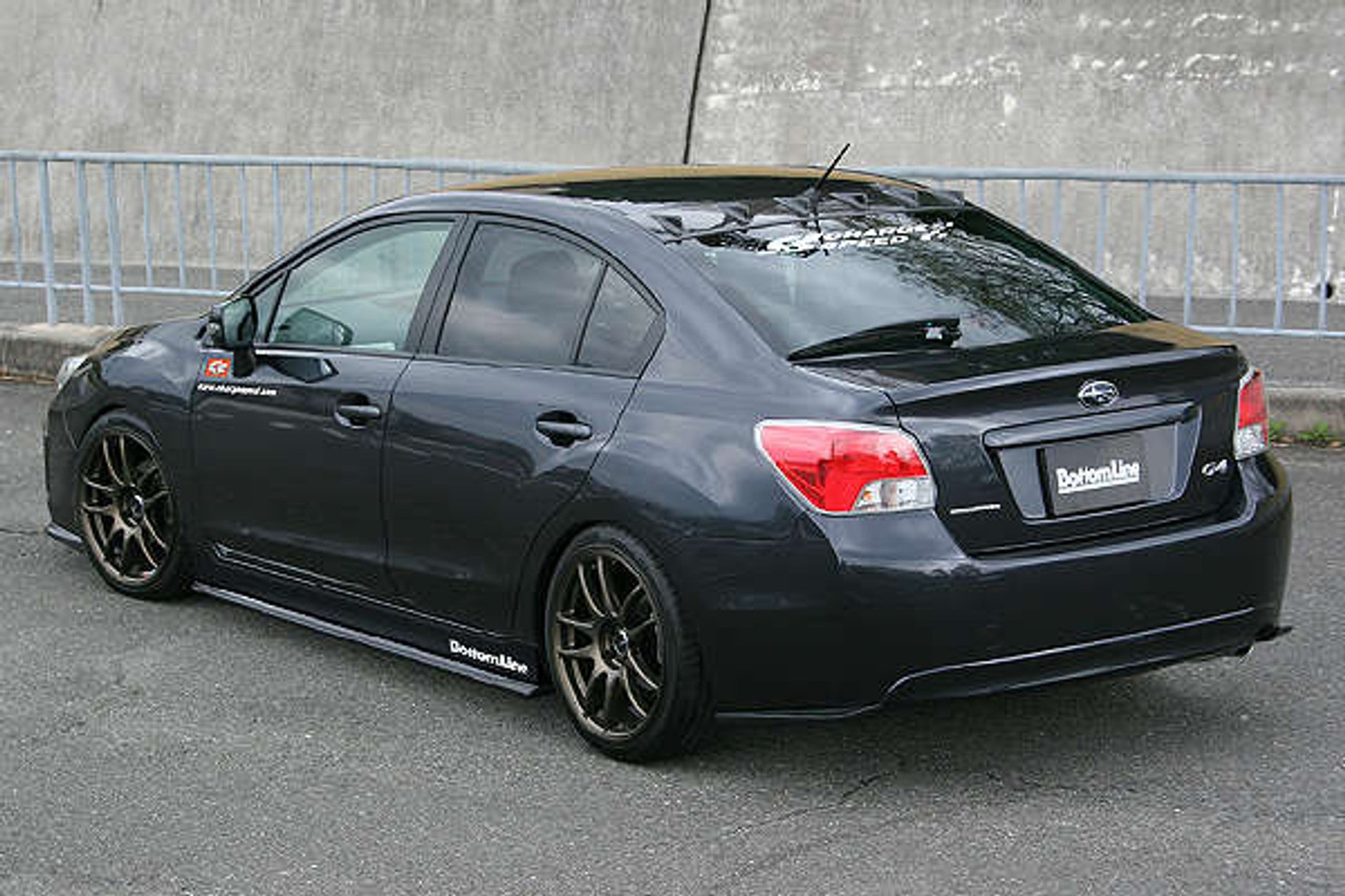 Charge Speed 2012-2015 Subaru Impreza Sedan GJ 4Dr Sedan Bottom Line Carbon Full Lip Kit NO OEM Side Skirts Model