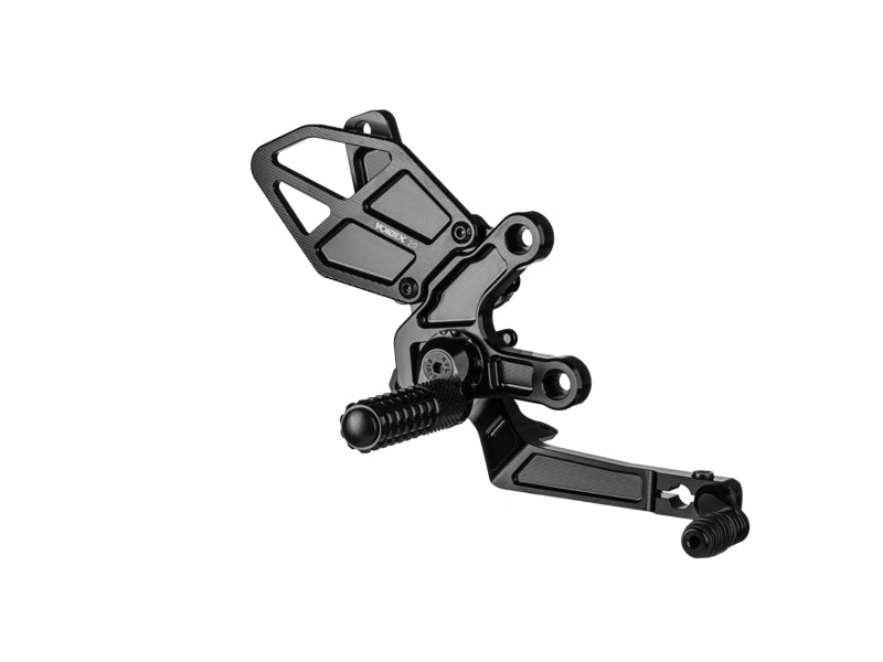Black Vortex Racing Rear Bike Stand for motorcycle maintenance and stability, designed for easy use and secure support.