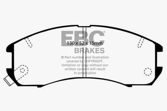 EBC Ultimax2 front brake pads for Ford Probe 2.2 1989-1992, OE style brake pads with metal backing and friction material