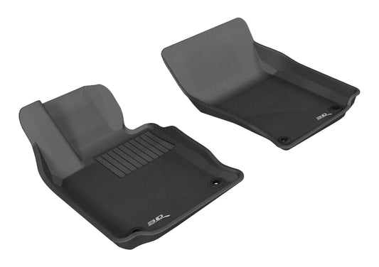Black 3D MAXpider rubber floor mat for 2010-2016 Porsche Panamera first row, designed for durable protection and fit.
