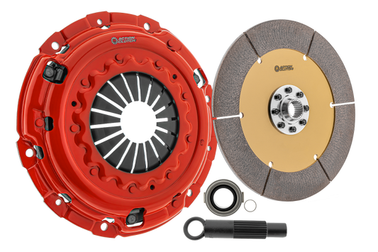 Action Clutch 74-75 Nissan 260Z 2.6L ironman unsprung clutch kit with clutch disc, pressure plate, and components for single clutch systems.