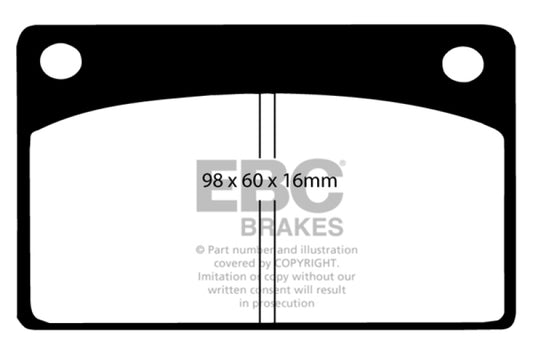 EBC Greenstuff front brake pads for Volvo 140 1.8, performance brake pads with green friction material for enhanced stopping power.