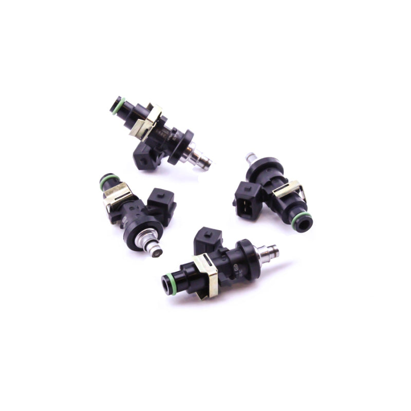 DeatschWerks 99-05 Honda S2000 Bosch EV14 1500cc fuel injector set for 4-cylinder engines, with four injectors visible.