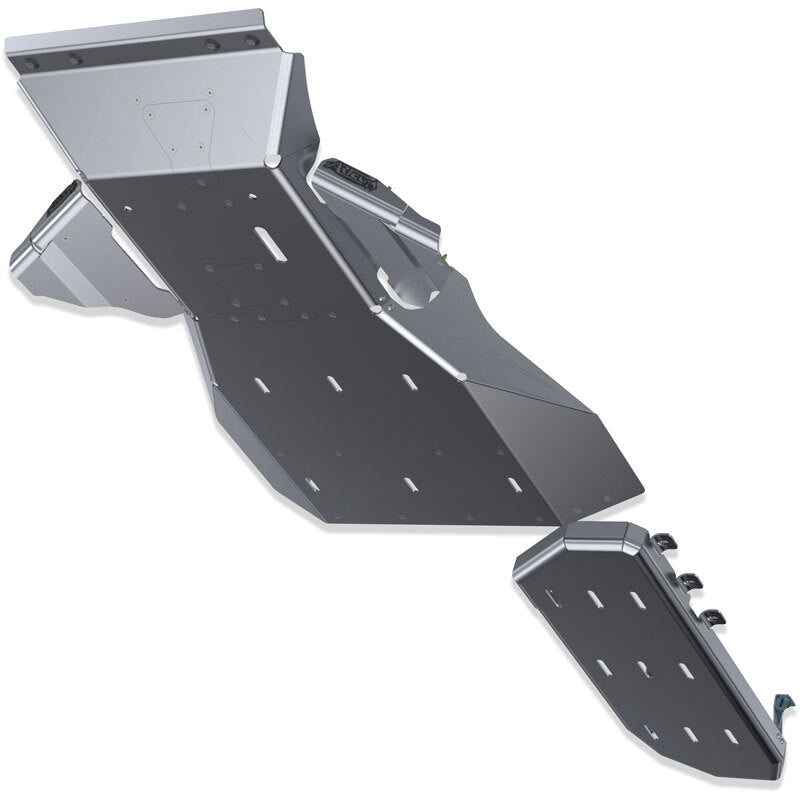 Artec Industries Toyota 4-Runner 5th Gen full skid plate system showing durable metal skid plates installed under the vehicle