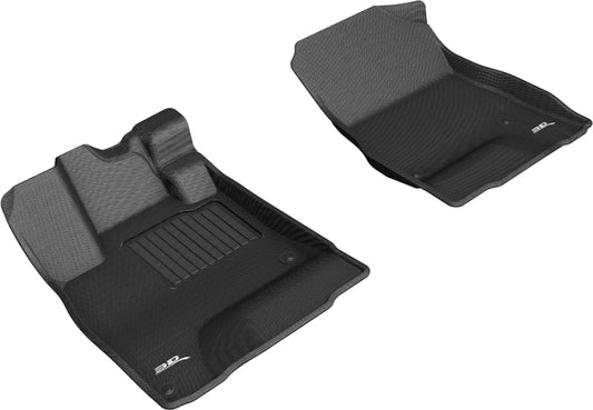 Black 3D MAXpider rubber floor mat for 2018-2019 Honda Clarity Plug-in Hybrid first row interior.