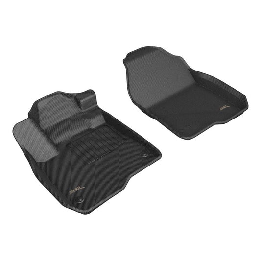 Black 3D MAXpider 2023+ Honda CR-V Kagu first-row rubber floor mats showing textured surface and precise fit.