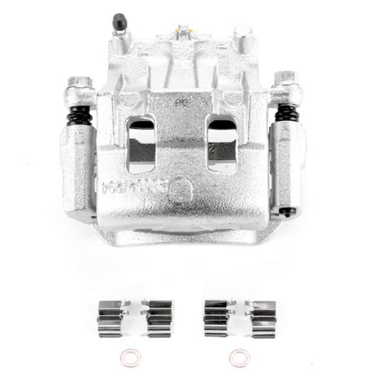 PowerStop OE front right brake caliper with bracket for Ford Edge 2007-2010, automotive replacement part with detailed components