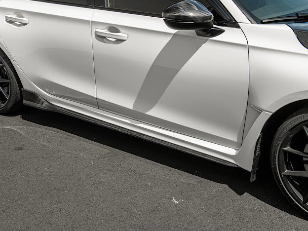 2022-UP HONDA CIVIC TYPE R | JDM STYLE CARBON FIBER SIDE SKIRTS ROCKER PANELS GROUND EFFECTS