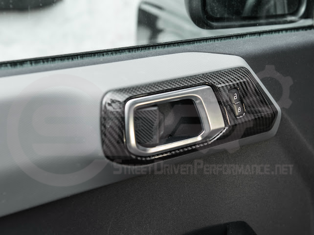 2021-UP FORD BRONCO CARBON FIBER FRONT DOOR HANDLE TRIM COVER