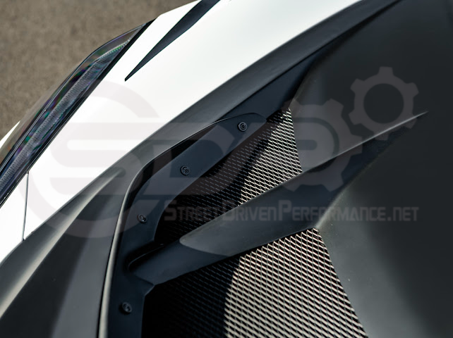 2020-PRESENT CHEVROLET CORVETTE C8 | ZR1 REPLICA STYLE  MATTE BLACK FRONT VENTED HOOD