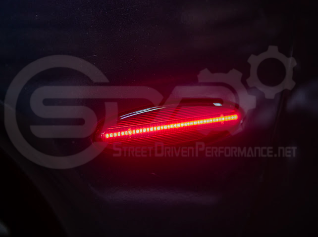 1997-2004 Chevrolet Corvette C5 | Rear Bumper Clear / Red / Black Lens Red LED Side Marker Lights Pair