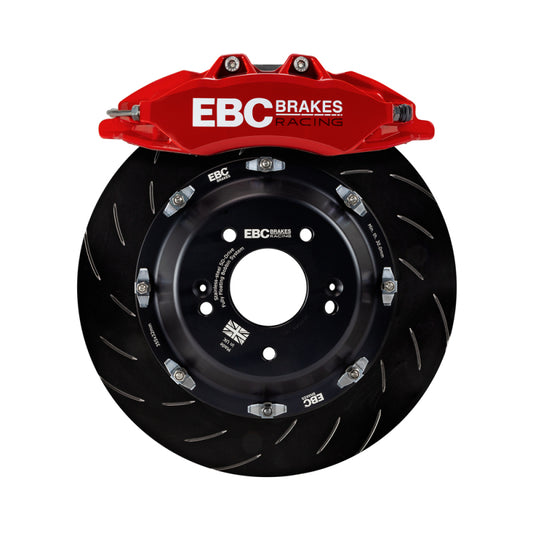 EBC Racing Nissan 400Z Red Apollo-6 Big Brake Kit with 355mm rotors and calipers, front brake system for high-performance driving