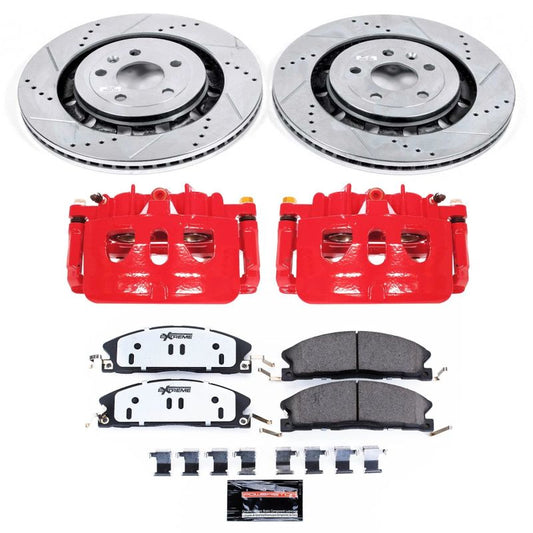 PowerStop Lincoln MKT front Z36 truck and tow brake kit with calipers, performance brake components, and hardware.