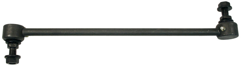 Moog front sway bar endlink for Saab 9-3X 2010-2011, close-up of the durable metal sway bar link component