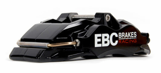 EBC Racing Black Apollo-6 front left brake caliper for BMW M235i F22/F23, high-performance brake component.