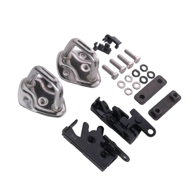 ARB Ascent Canopy replacement rear door latch and striker kit for bed caps, showing the metal latch and striker components.